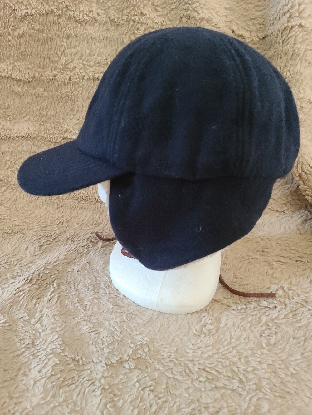 Dorfman Pacific Black Winter Trapper Cap with Ear Flaps Wool Blend, Size XL - Picture 5 of 9